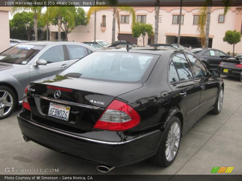 Black / Black 2008 Mercedes-Benz E 350 4Matic Sedan
