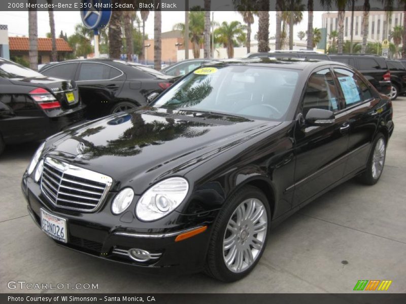 Black / Black 2008 Mercedes-Benz E 350 4Matic Sedan