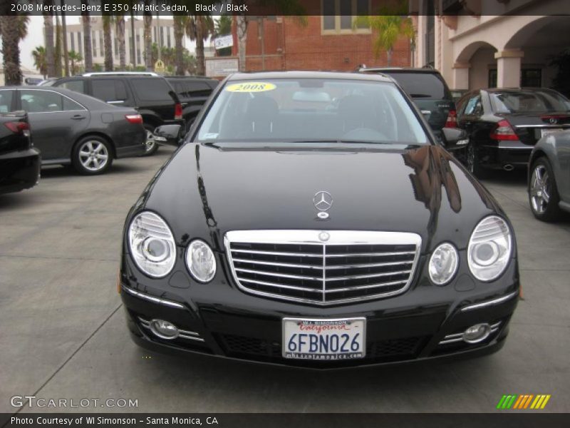 Black / Black 2008 Mercedes-Benz E 350 4Matic Sedan