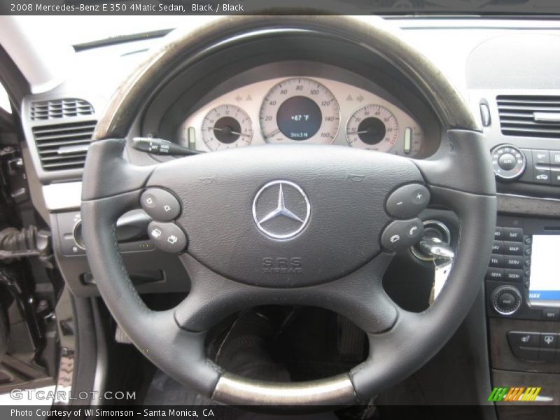 Black / Black 2008 Mercedes-Benz E 350 4Matic Sedan