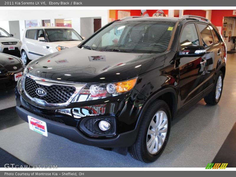 Ebony Black / Black 2011 Kia Sorento LX V6