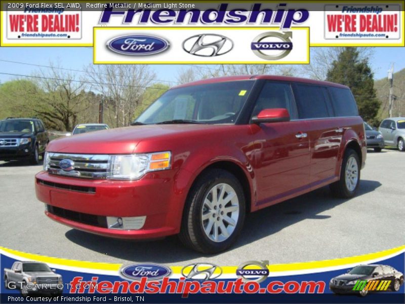 Redfire Metallic / Medium Light Stone 2009 Ford Flex SEL AWD