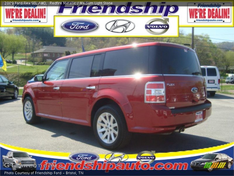 Redfire Metallic / Medium Light Stone 2009 Ford Flex SEL AWD