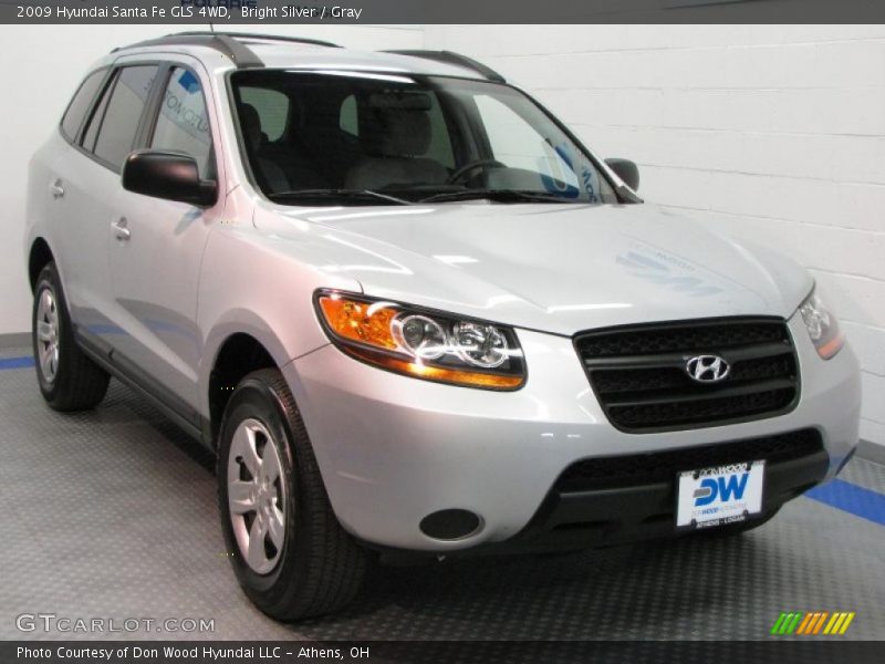 Bright Silver / Gray 2009 Hyundai Santa Fe GLS 4WD