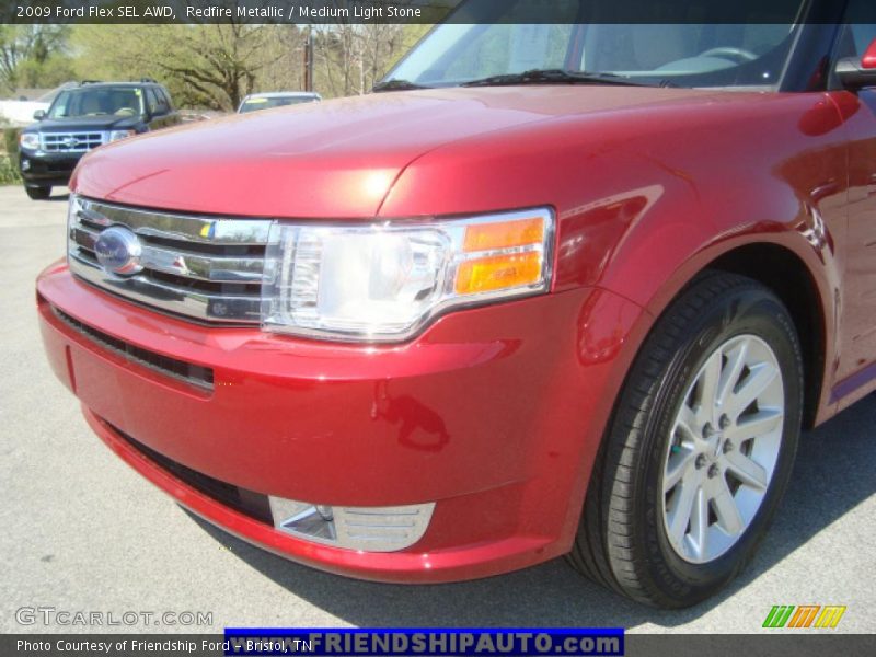 Redfire Metallic / Medium Light Stone 2009 Ford Flex SEL AWD