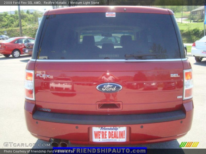 Redfire Metallic / Medium Light Stone 2009 Ford Flex SEL AWD