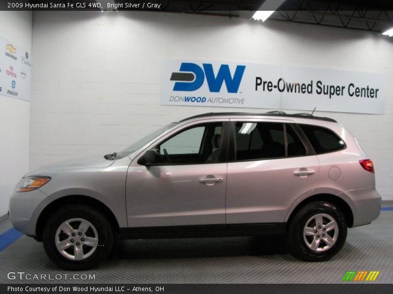 Bright Silver / Gray 2009 Hyundai Santa Fe GLS 4WD