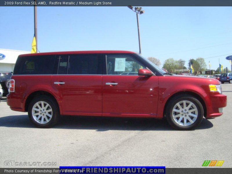 Redfire Metallic / Medium Light Stone 2009 Ford Flex SEL AWD