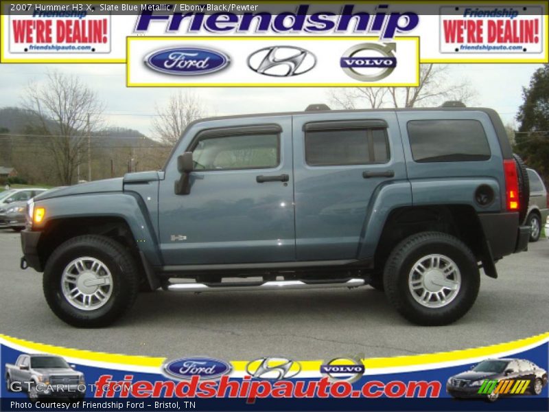 Slate Blue Metallic / Ebony Black/Pewter 2007 Hummer H3 X