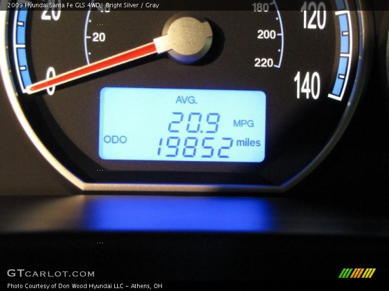 Bright Silver / Gray 2009 Hyundai Santa Fe GLS 4WD