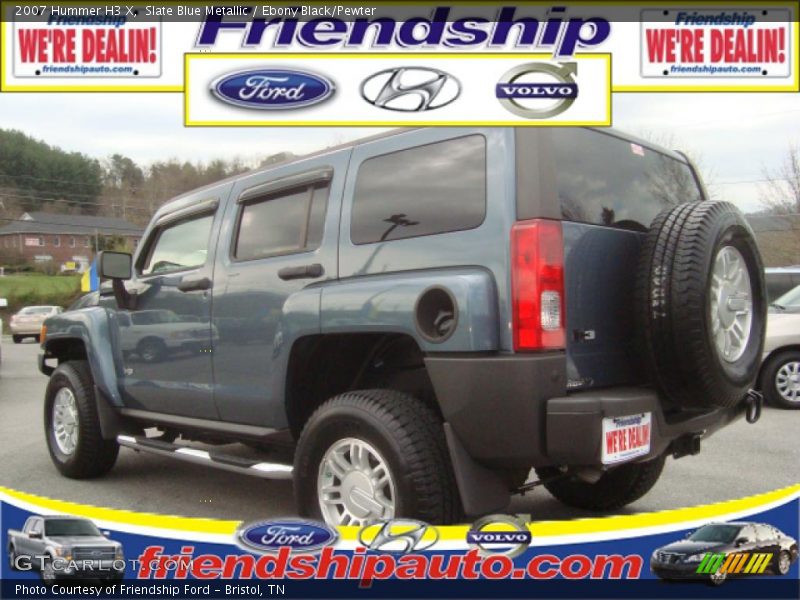 Slate Blue Metallic / Ebony Black/Pewter 2007 Hummer H3 X