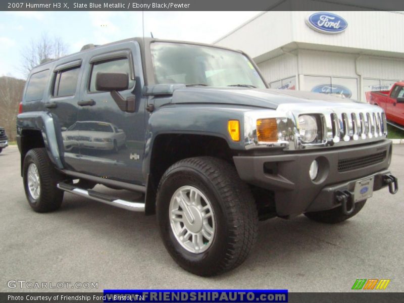Slate Blue Metallic / Ebony Black/Pewter 2007 Hummer H3 X