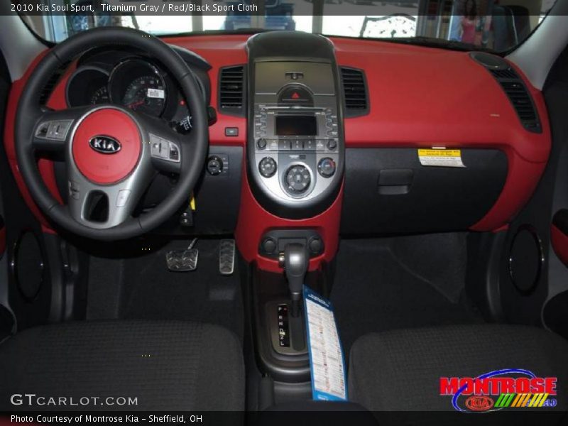 Titanium Gray / Red/Black Sport Cloth 2010 Kia Soul Sport