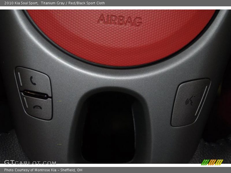 Titanium Gray / Red/Black Sport Cloth 2010 Kia Soul Sport