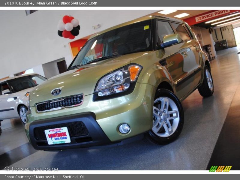 Alien Green / Black Soul Logo Cloth 2010 Kia Soul +