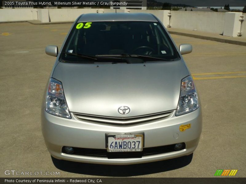 Millenium Silver Metallic / Gray/Burgundy 2005 Toyota Prius Hybrid