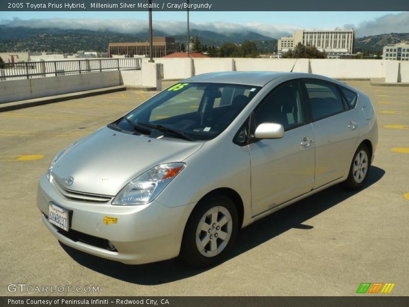 Millenium Silver Metallic / Gray/Burgundy 2005 Toyota Prius Hybrid