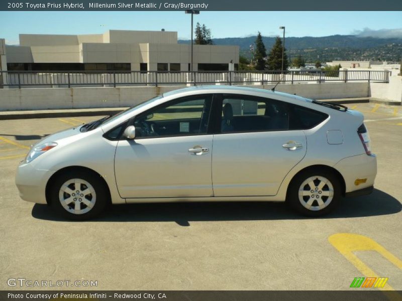 Millenium Silver Metallic / Gray/Burgundy 2005 Toyota Prius Hybrid