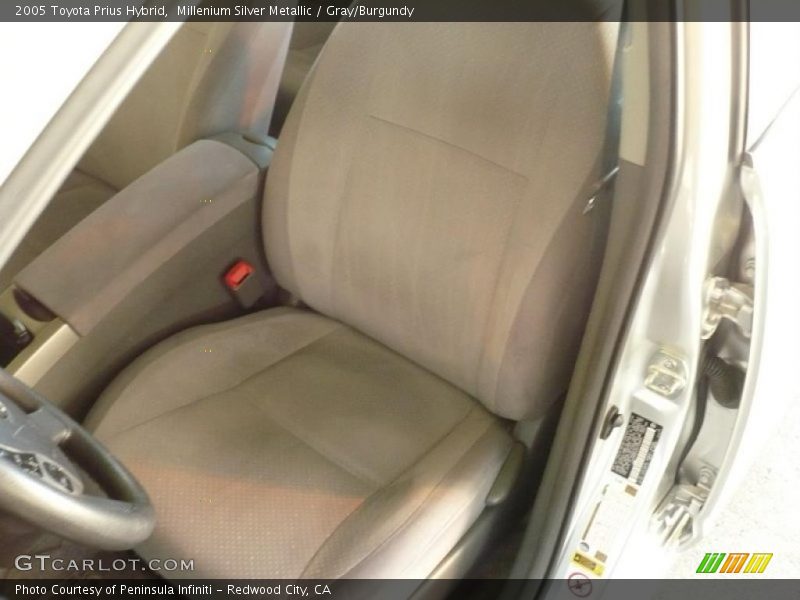 Millenium Silver Metallic / Gray/Burgundy 2005 Toyota Prius Hybrid