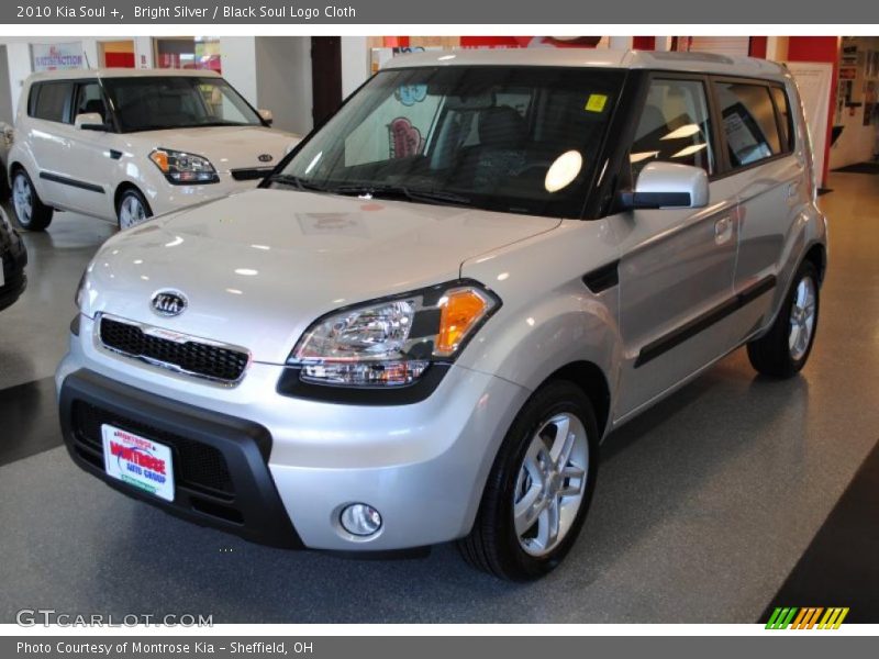 Bright Silver / Black Soul Logo Cloth 2010 Kia Soul +