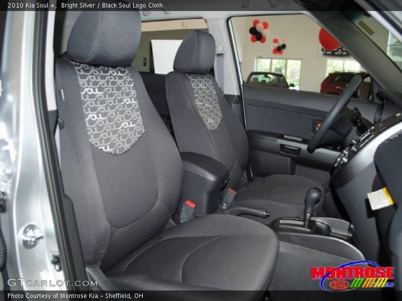 Bright Silver / Black Soul Logo Cloth 2010 Kia Soul +