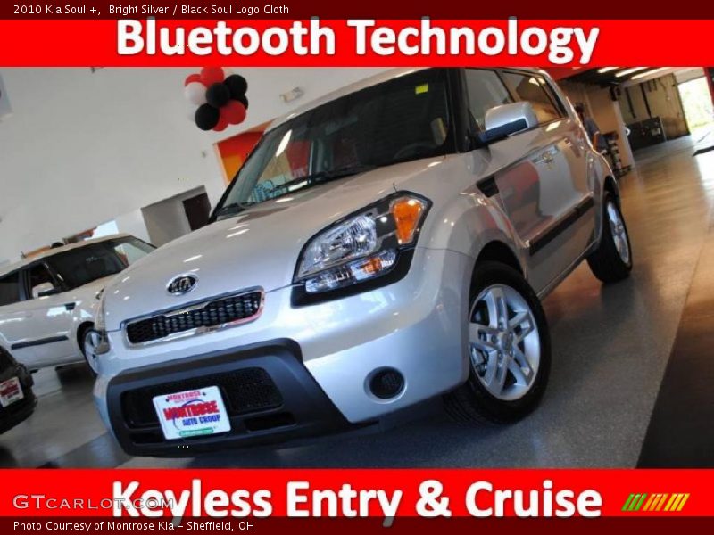 Bright Silver / Black Soul Logo Cloth 2010 Kia Soul +