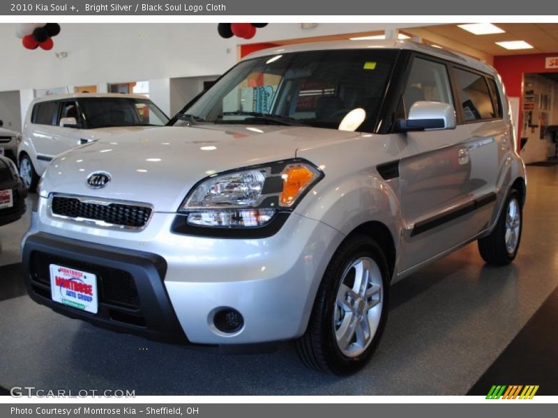 Bright Silver / Black Soul Logo Cloth 2010 Kia Soul +