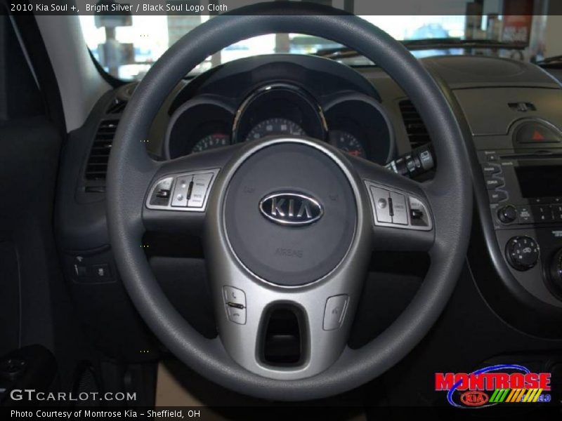 Bright Silver / Black Soul Logo Cloth 2010 Kia Soul +