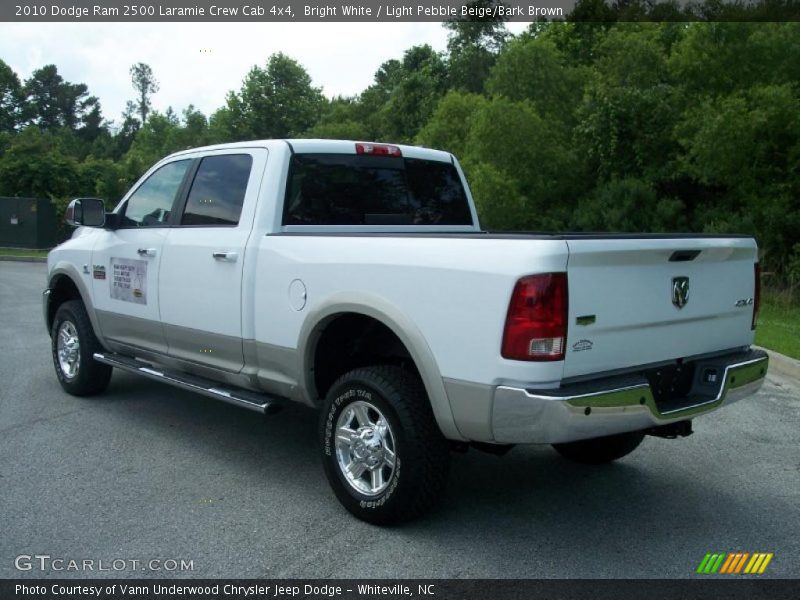 Bright White / Light Pebble Beige/Bark Brown 2010 Dodge Ram 2500 Laramie Crew Cab 4x4