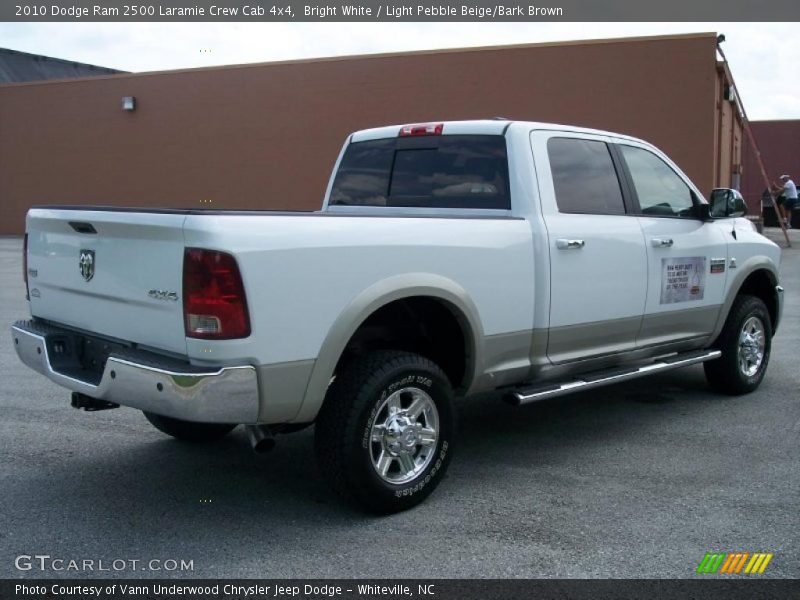 Bright White / Light Pebble Beige/Bark Brown 2010 Dodge Ram 2500 Laramie Crew Cab 4x4