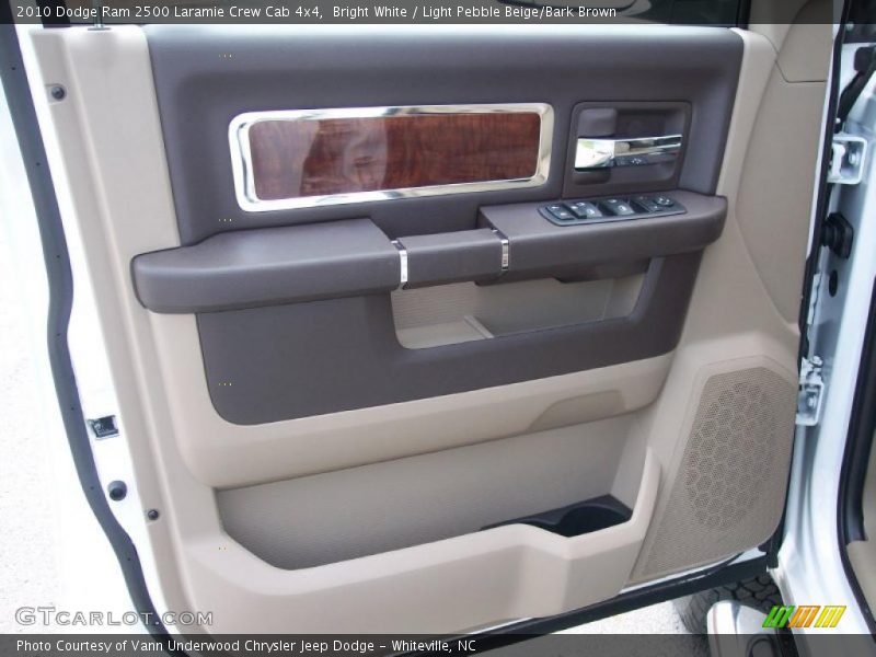 Bright White / Light Pebble Beige/Bark Brown 2010 Dodge Ram 2500 Laramie Crew Cab 4x4