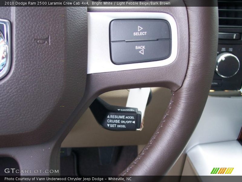 Bright White / Light Pebble Beige/Bark Brown 2010 Dodge Ram 2500 Laramie Crew Cab 4x4