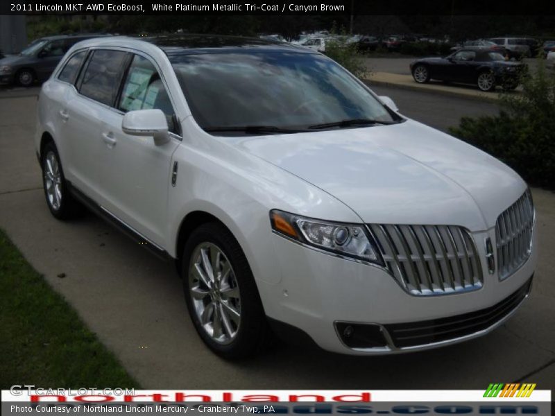 White Platinum Metallic Tri-Coat / Canyon Brown 2011 Lincoln MKT AWD EcoBoost