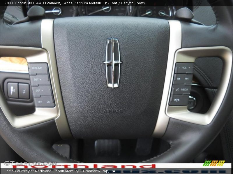 White Platinum Metallic Tri-Coat / Canyon Brown 2011 Lincoln MKT AWD EcoBoost