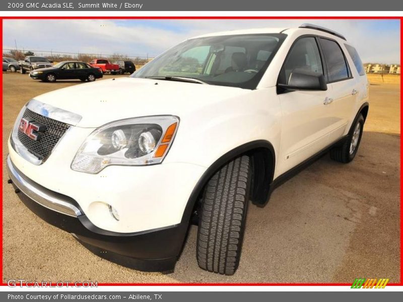 Summit White / Ebony 2009 GMC Acadia SLE