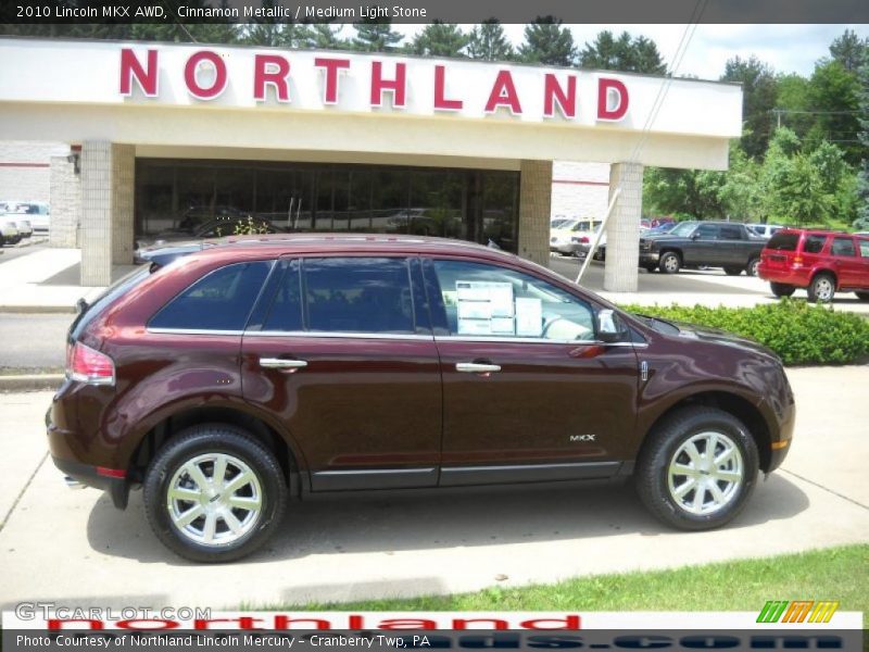 Cinnamon Metallic / Medium Light Stone 2010 Lincoln MKX AWD