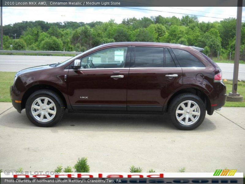 Cinnamon Metallic / Medium Light Stone 2010 Lincoln MKX AWD