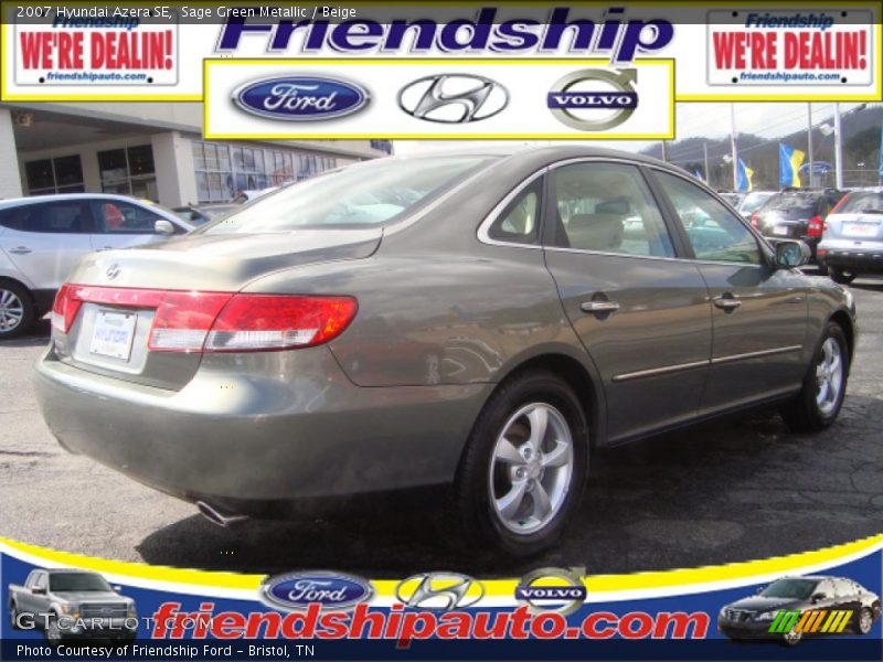 Sage Green Metallic / Beige 2007 Hyundai Azera SE