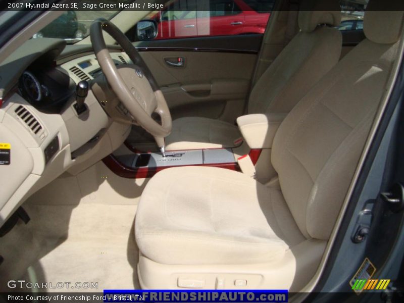 Sage Green Metallic / Beige 2007 Hyundai Azera SE