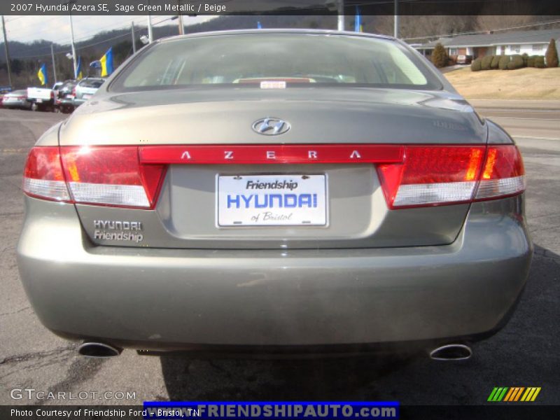 Sage Green Metallic / Beige 2007 Hyundai Azera SE