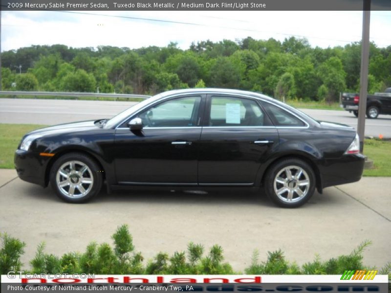 Tuxedo Black Metallic / Medium Dark Flint/Light Stone 2009 Mercury Sable Premier Sedan