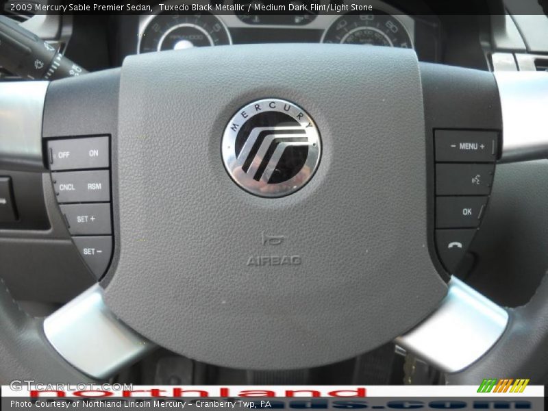 Tuxedo Black Metallic / Medium Dark Flint/Light Stone 2009 Mercury Sable Premier Sedan