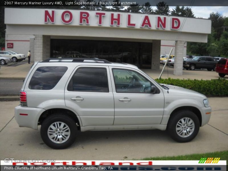Light Sage Metallic / Black/Light Parchment 2007 Mercury Mariner Luxury 4WD