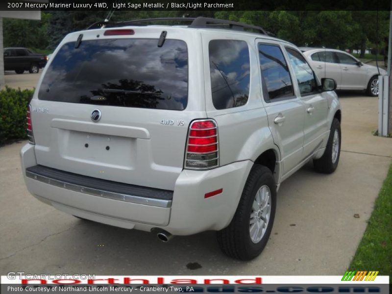 Light Sage Metallic / Black/Light Parchment 2007 Mercury Mariner Luxury 4WD