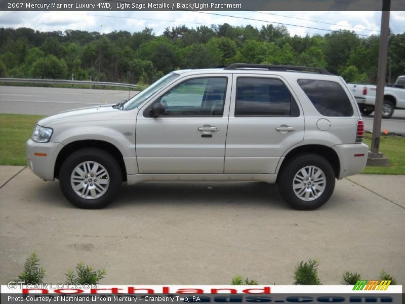 Light Sage Metallic / Black/Light Parchment 2007 Mercury Mariner Luxury 4WD