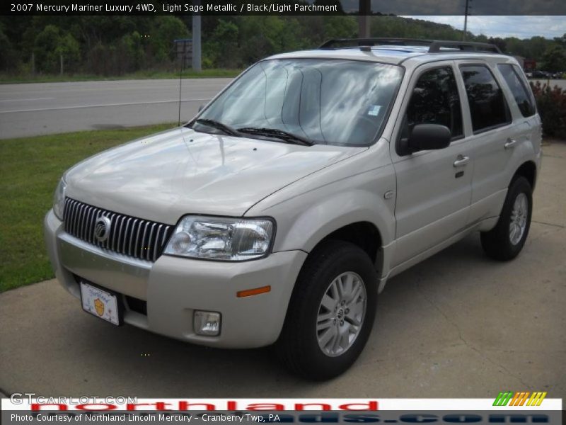 Light Sage Metallic / Black/Light Parchment 2007 Mercury Mariner Luxury 4WD