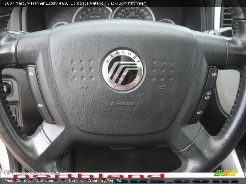 Light Sage Metallic / Black/Light Parchment 2007 Mercury Mariner Luxury 4WD