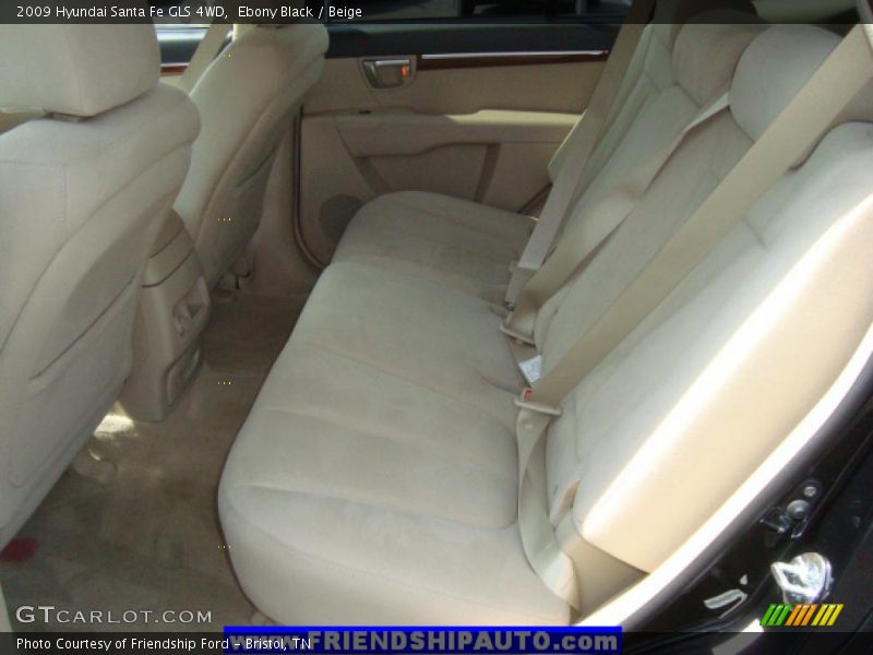 Ebony Black / Beige 2009 Hyundai Santa Fe GLS 4WD