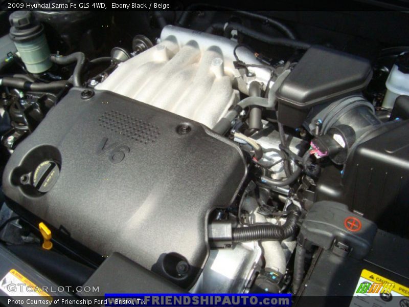 Ebony Black / Beige 2009 Hyundai Santa Fe GLS 4WD