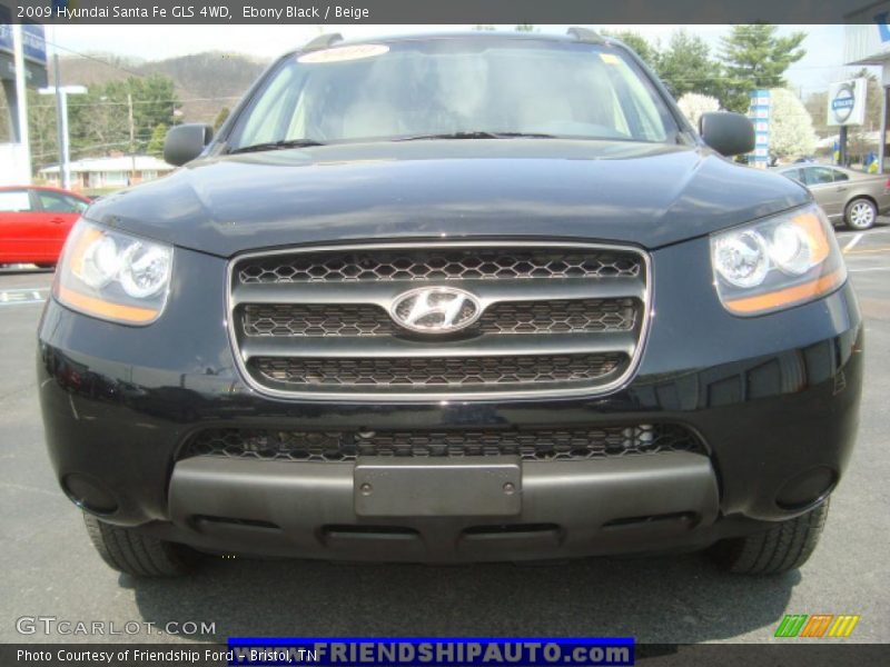 Ebony Black / Beige 2009 Hyundai Santa Fe GLS 4WD